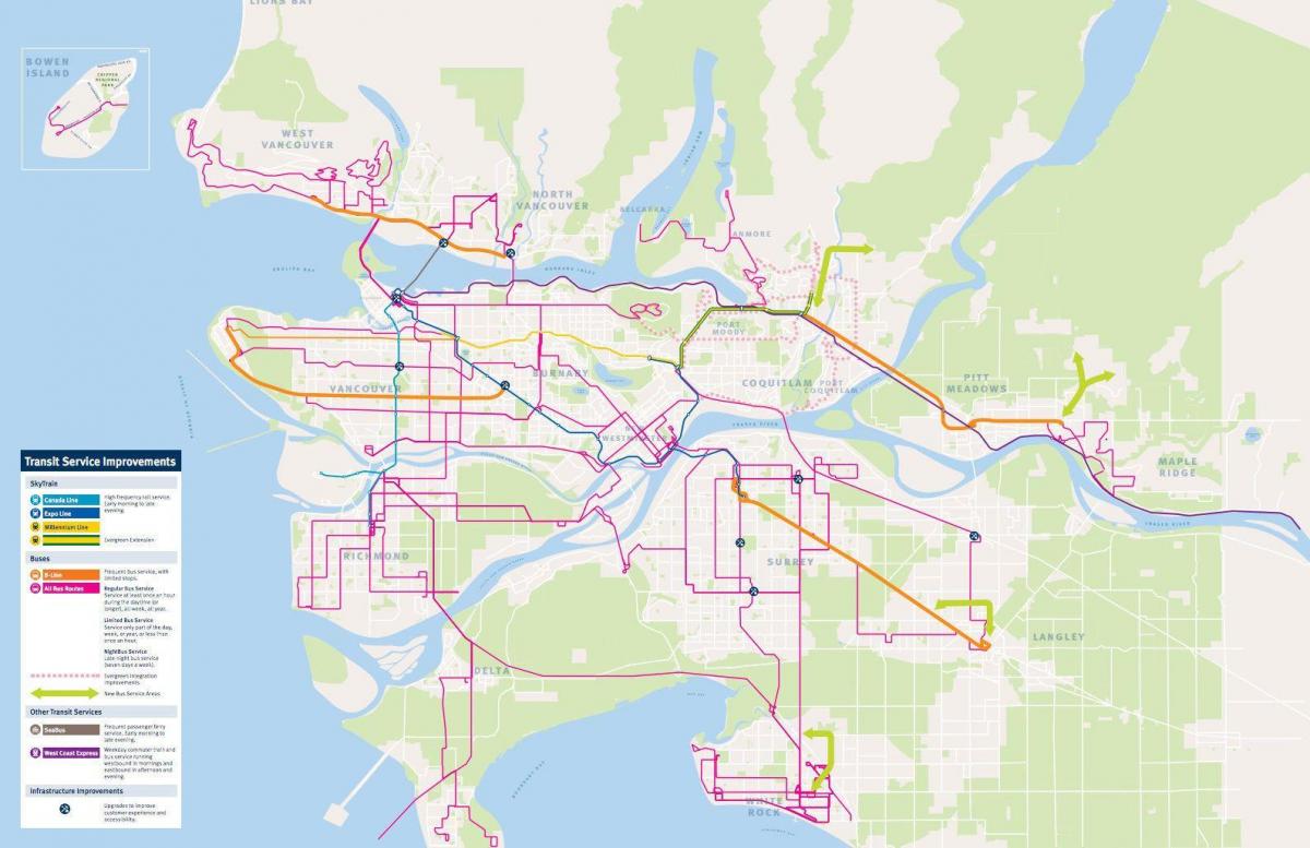 Транслінк карта Метро Ванкувера