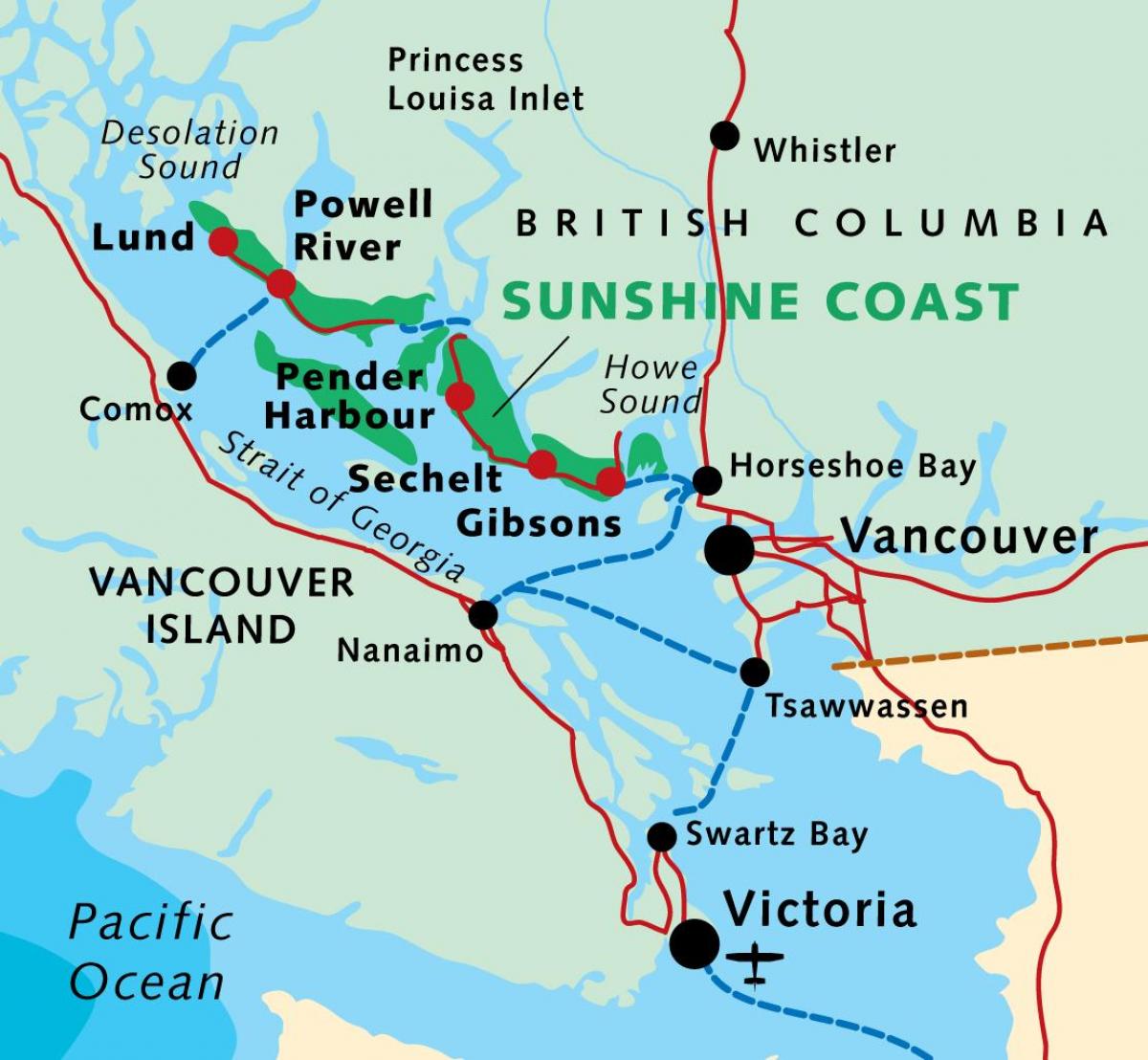 Карта Ванкувера на поромі
