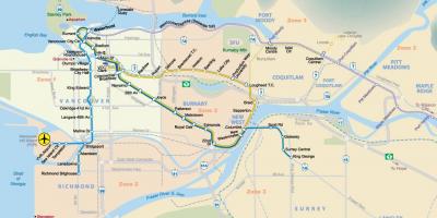 Ванкувері карті метро 