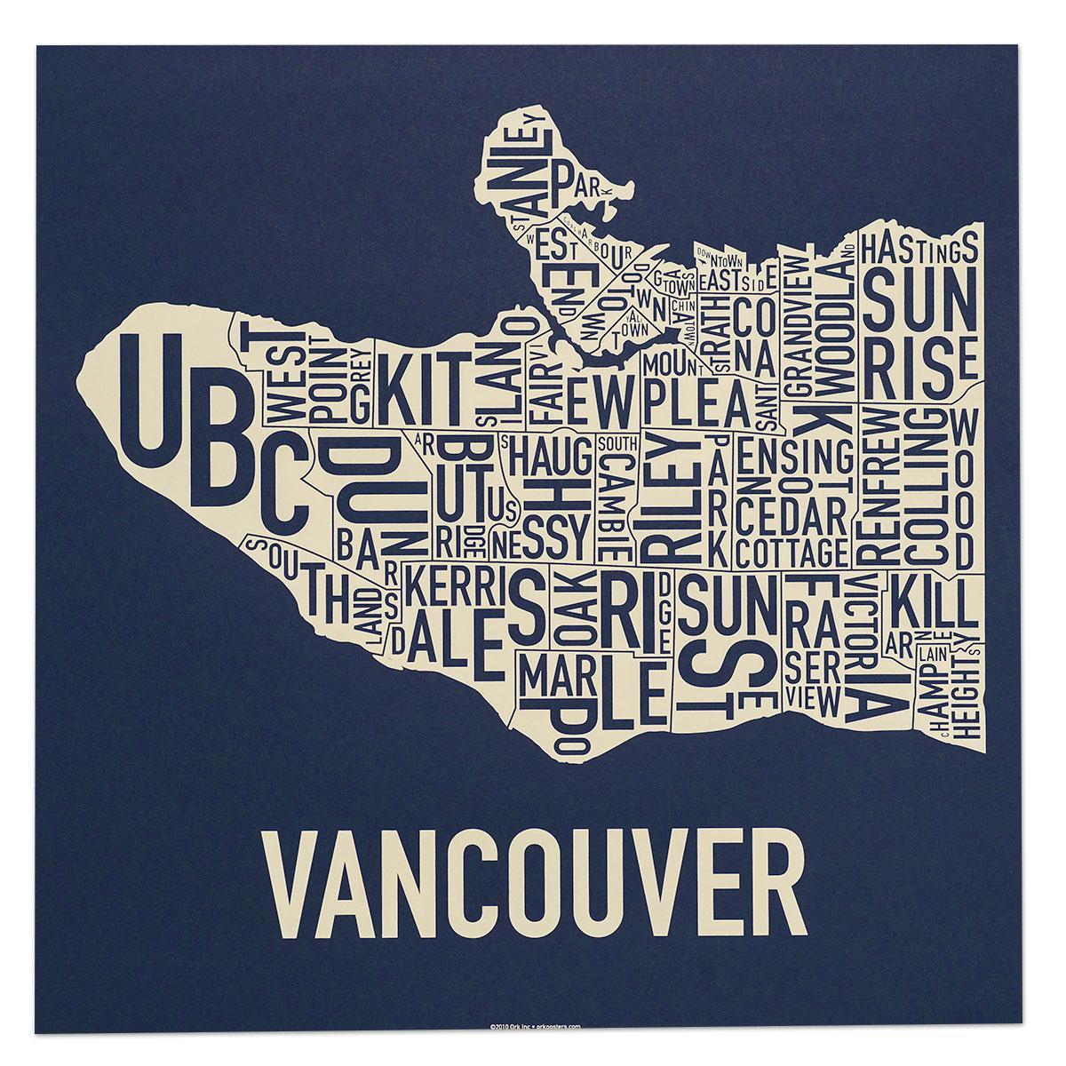 Карта Ванкувера друку