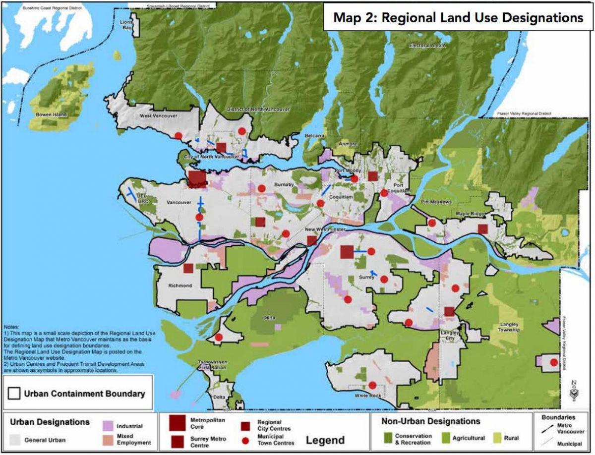 більший Ванкувер регіональний район на карті
