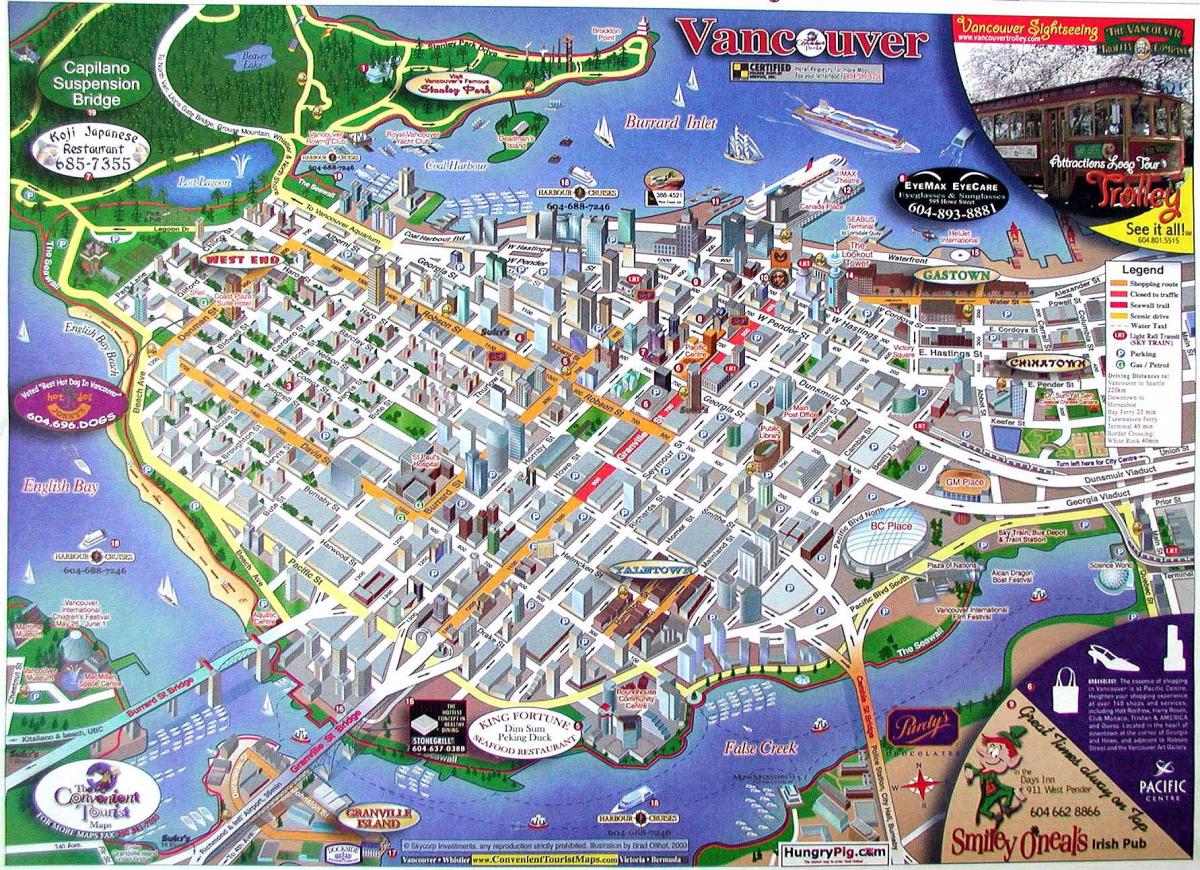 карта Ванкувер, Британська Колумбія, Канада