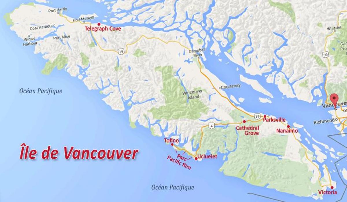 Карта острова Ванкувер золото претендувати 