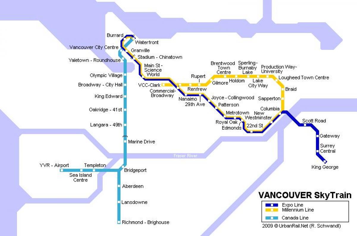 Карта Метро Ванкувера