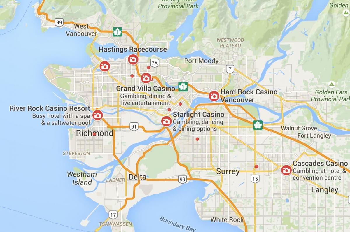 Карта Ванкувера казино