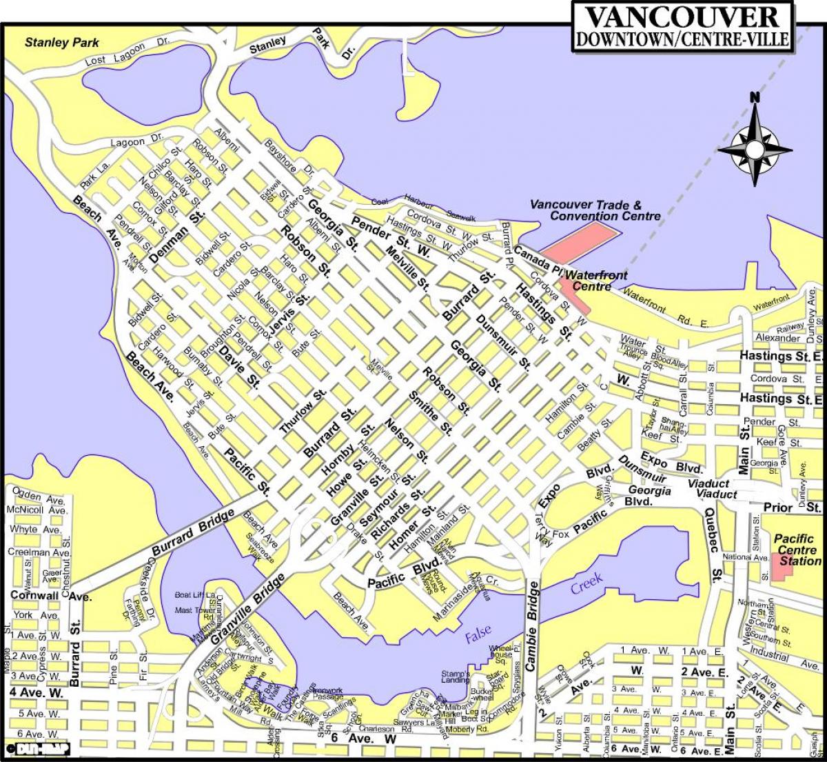 карта Ванкувера Канада
