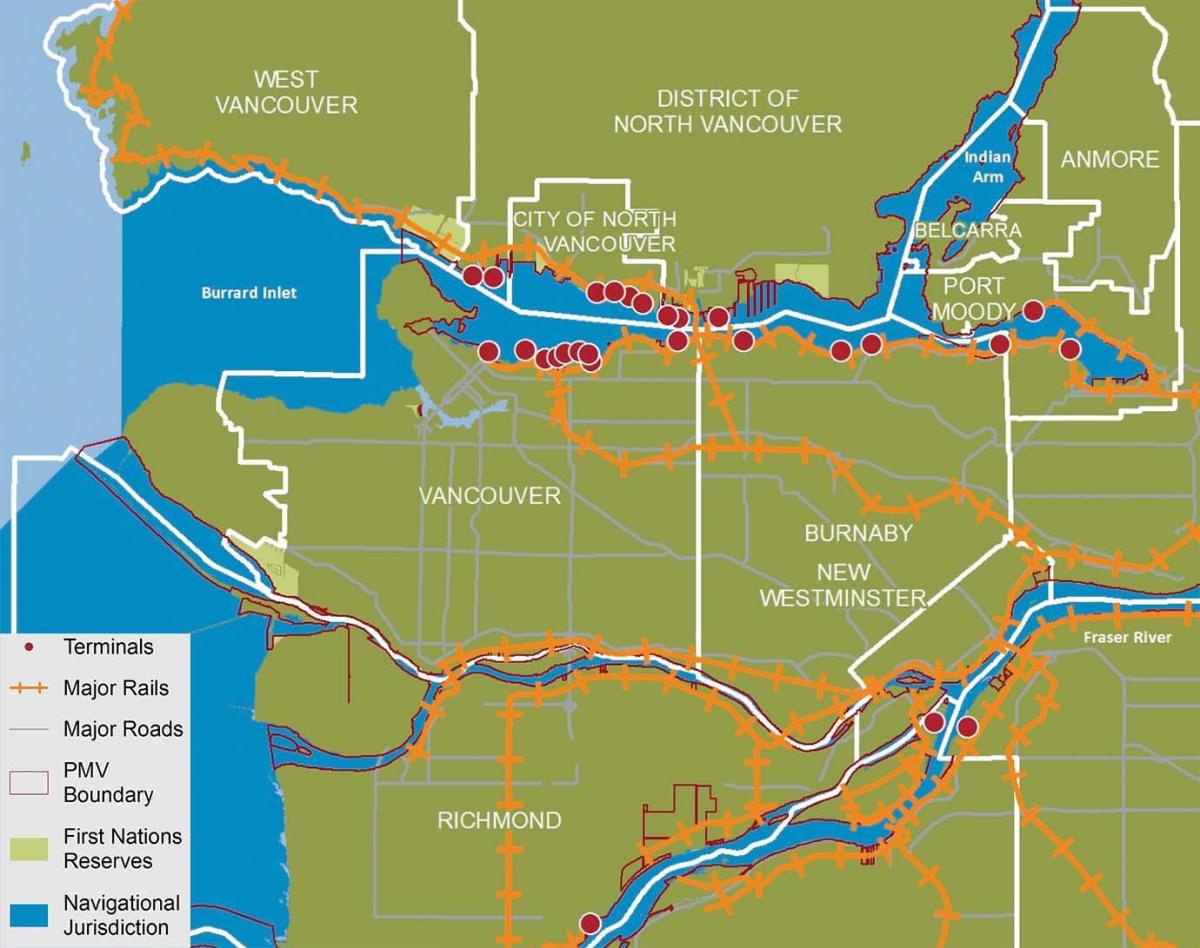 Карта міста Норт-Ванкувер