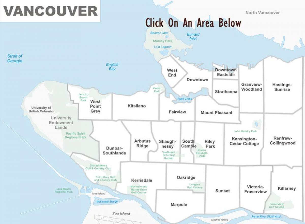 Ванкувер реальну карту 