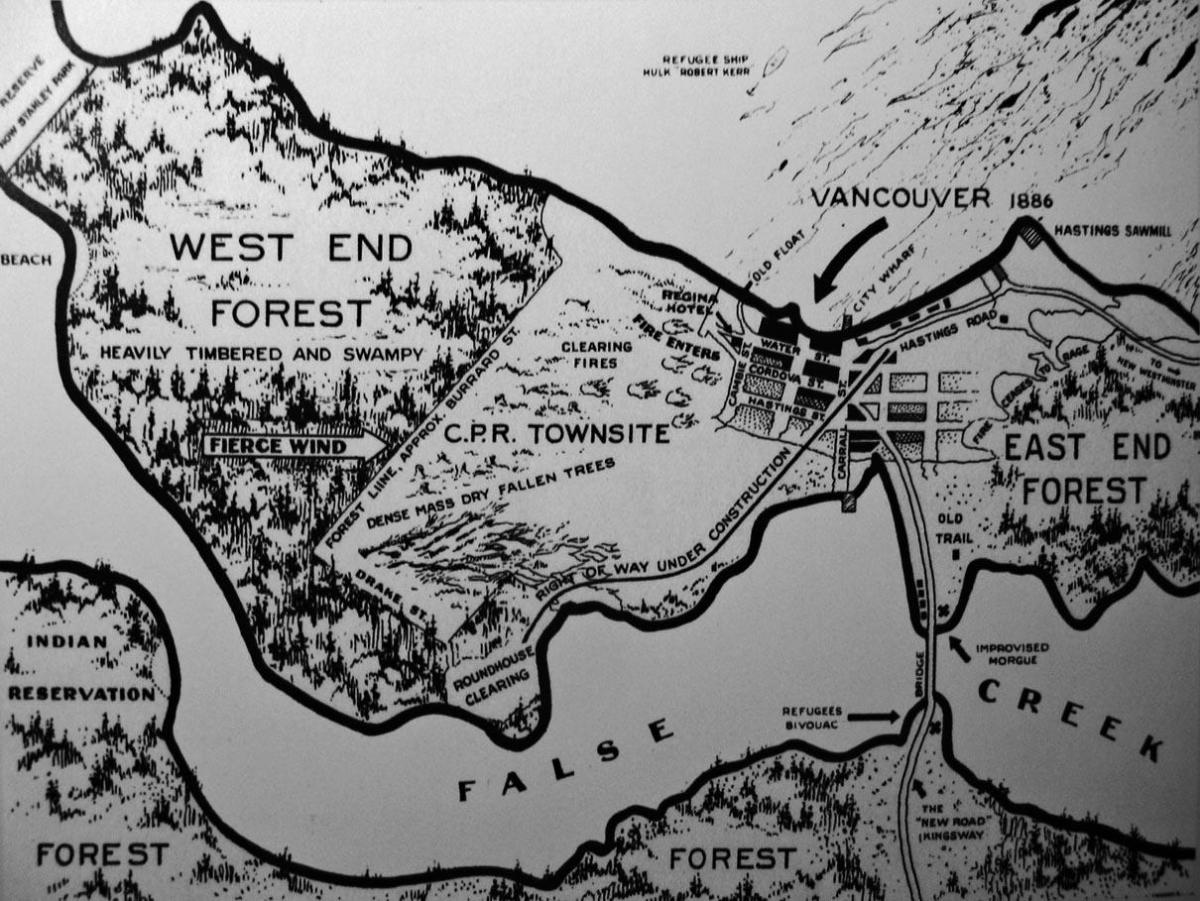 Карта старого Ванкувер