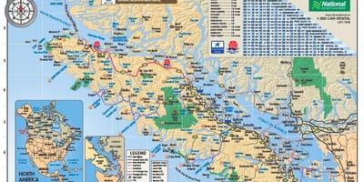 Карта острова Ванкувер р. парки