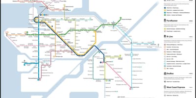 Транзит надземного карті