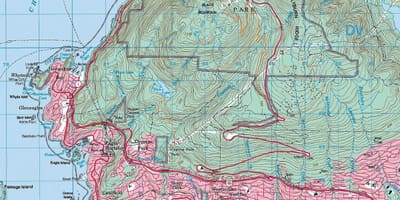Карта топографічна Ванкувера