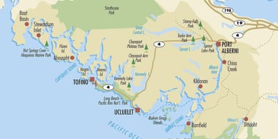 Карта юклулет острові Ванкувер 