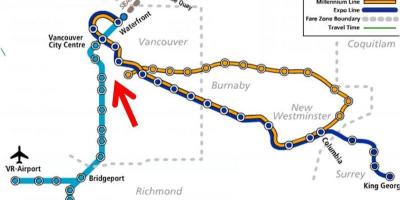 Карта Метро Ванкувера оверлей