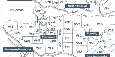 Острів Ванкувер поштові індекси карті