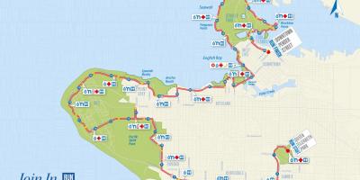 Карта Ванкувера марафон
