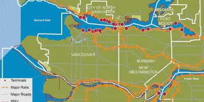 Карта міста Норт-Ванкувер