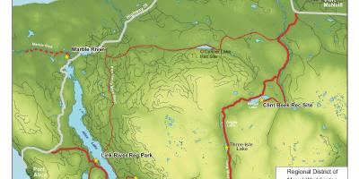 Карта острова Ванкувер печери