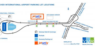 Ванкувер карта парковок аеропорту 