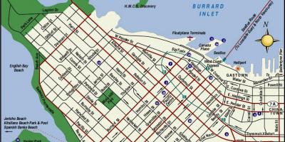 Карта центру міста Ванкувер 